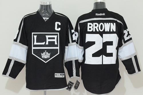Kings #23 Dustin Brown Black Home Stitched Jersey