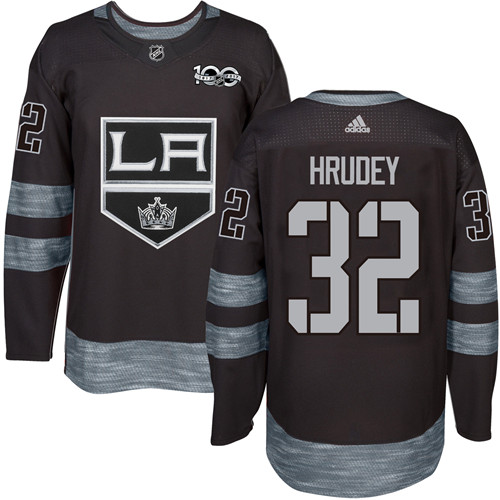 Kings #32 Kelly Hrudey Black 1917-2017 100th Anniversary Stitched Jersey