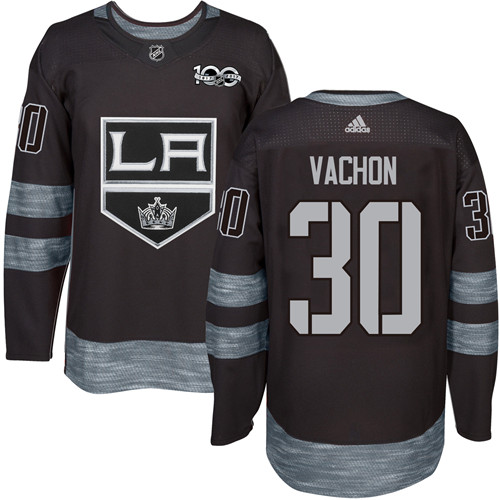Kings #30 Rogie Vachon Black 1917-2017 100th Anniversary Stitched Jersey