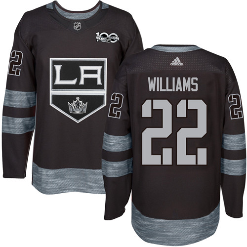Kings #22 Tiger Williams Black 1917-2017 100th Anniversary Stitched Jersey