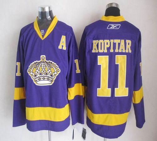 Kings #11 Anze Kopitar Purple Stitched Jersey