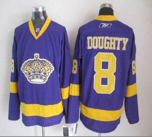 Kings #8 Drew Doughty Purple Stitched Jersey