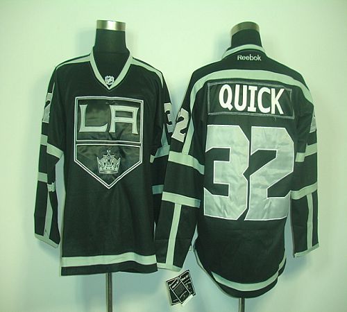 Kings #32 Jonathan Quick Black Ice Stitched Jersey