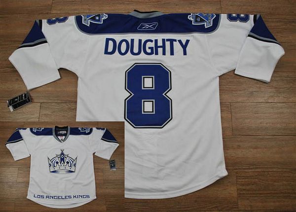 Kings #8 Drew Doughty White Stitched Jersey