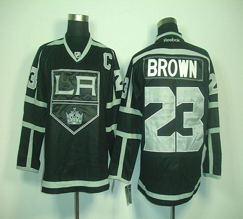 Kings #23 Dustin Brown Black Ice Stitched Jersey