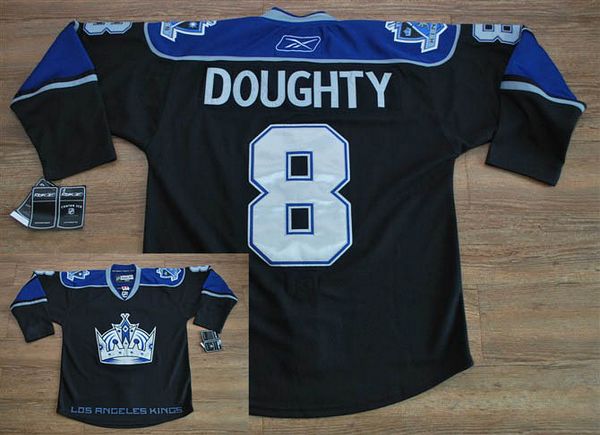Kings #8 Drew Doughty Black Third Stitched Jersey