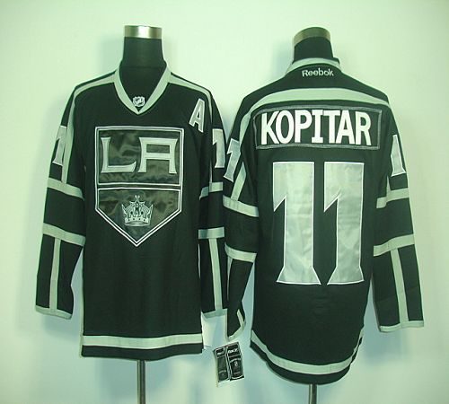 Kings #11 Anze Kopitar Black Ice Stitched Jersey