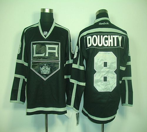 Kings #8 Drew Doughty Black Ice Stitched Jersey