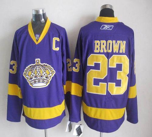 Kings #23 Dustin Brown Purple Stitched Jersey