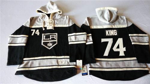 Kings #74 Dwight King Black Sawyer Hooded Sweatshirt Stitched Jersey