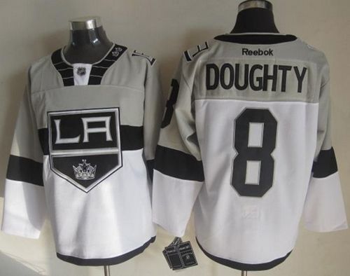 Kings #8 Drew Doughty White Grey 2015 Stadium Series Stitched Jersey