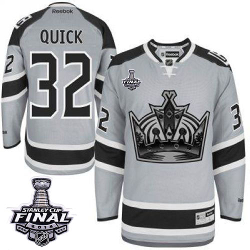 Kings #32 Jonathan Quick Grey 2014 Stadium Series Stanley Cup Finals Stitched Jersey