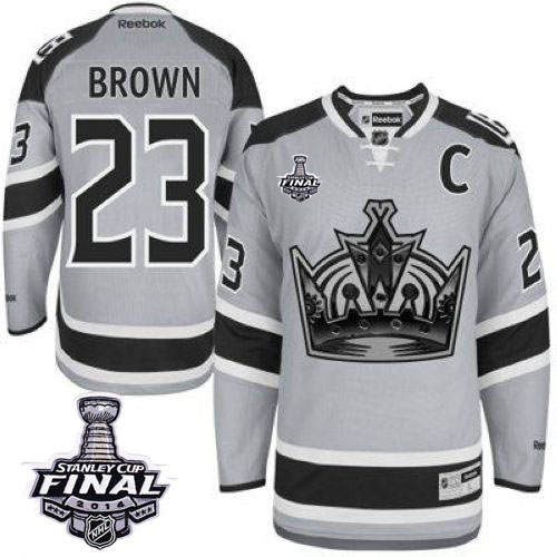 Kings #23 Dustin Brown Grey 2014 Stadium Series Stanley Cup Finals Stitched Jersey
