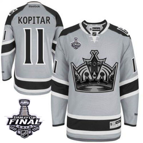 Kings #11 Anze Kopitar Grey 2014 Stadium Series Stanley Cup Finals Stitched Jersey