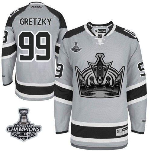 Kings #99 Wayne Gretzky Grey 2014 Stadium Series Stanley Cup Champions Stitched Jersey
