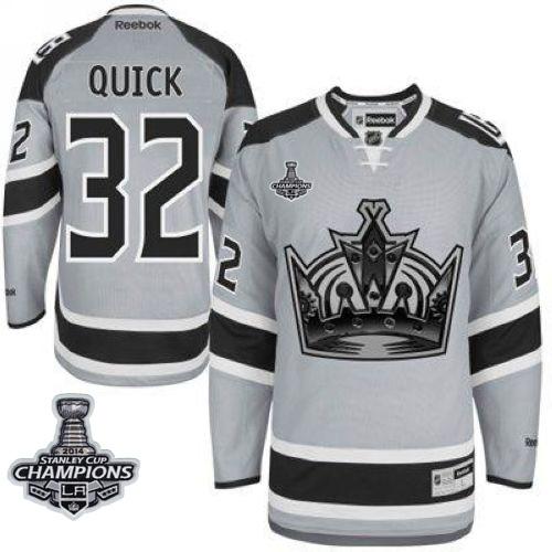 Kings #32 Jonathan Quick Grey 2014 Stadium Series Stanley Cup Champions Stitched Jersey