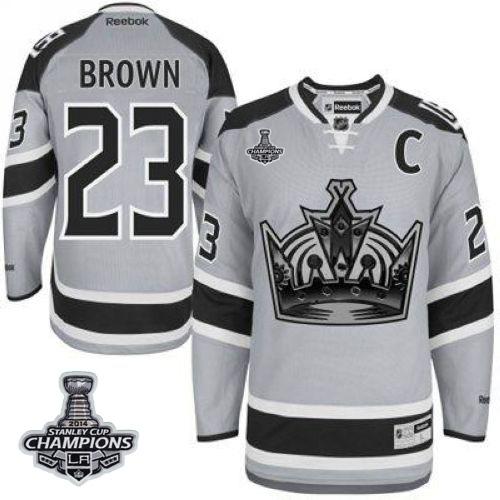 Kings #23 Dustin Brown Grey 2014 Stadium Series Stanley Cup Champions Stitched Jersey