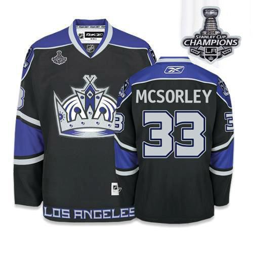 Kings #33 McSorley Black Third 2014 Stanley Cup Champions Stitched Jersey