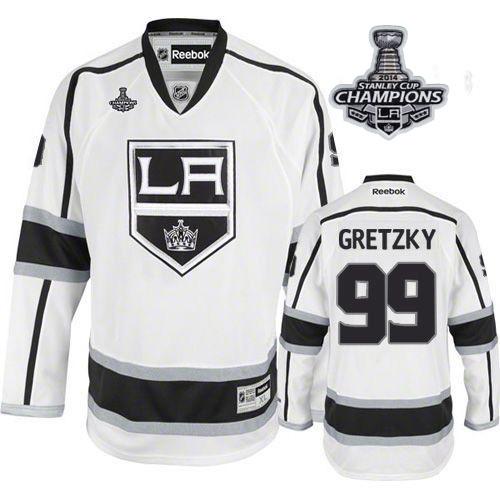 Kings #99 Wayne Gretzky White Road 2014 Stanley Cup Champions Stitched Jersey