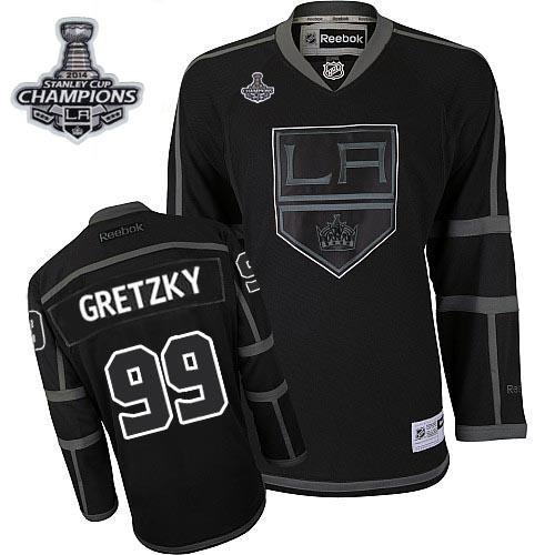Kings #99 Wayne Gretzky Black Ice 2014 Stanley Cup Champions Stitched Jersey