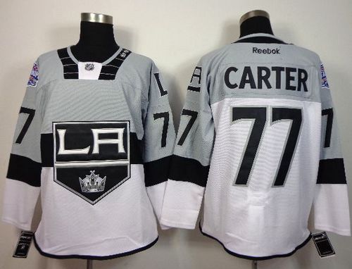 Kings #77 Jeff Carter White Grey 2015 Stadium Series Stitched Jersey