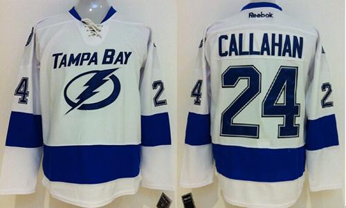 Lightning #24 Ryan Callahan White Stitched Jersey