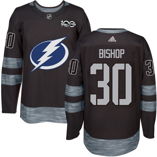 Lightning #30 Ben Bishop Black 1917-2017 100th Anniversary Stitched Jersey