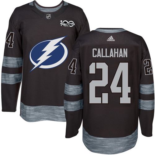 Lightning #24 Ryan Callahan Black 1917-2017 100th Anniversary Stitched Jersey