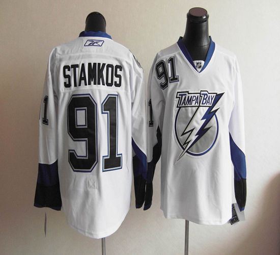 Lightning #91 Steven Stamkos White Stitched Jersey