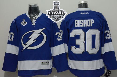 Lightning #30 Ben Bishop Blue 2015 Stanley Cup Stitched Jersey