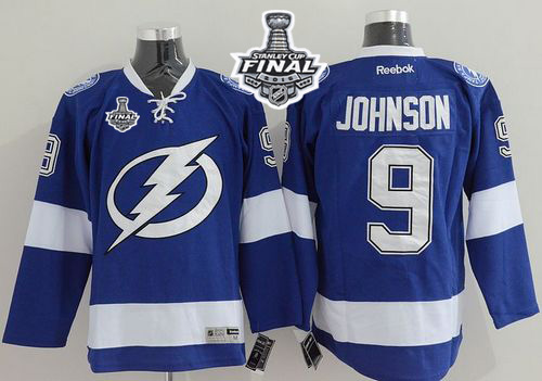 Lightning #9 Tyler Johnson Blue 2015 Stanley Cup Stitched Jersey