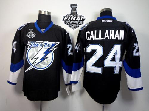 Lightning #24 Ryan Callahan Black 2015 Stanley Cup Stitched Jersey