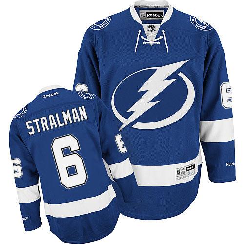 Lightning #6 Anton Stralman Blue Stitched Jersey