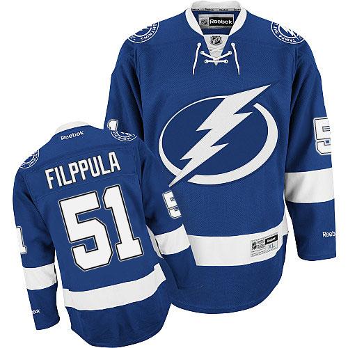 Lightning #51 Valtteri Filppula Blue Stitched Jersey