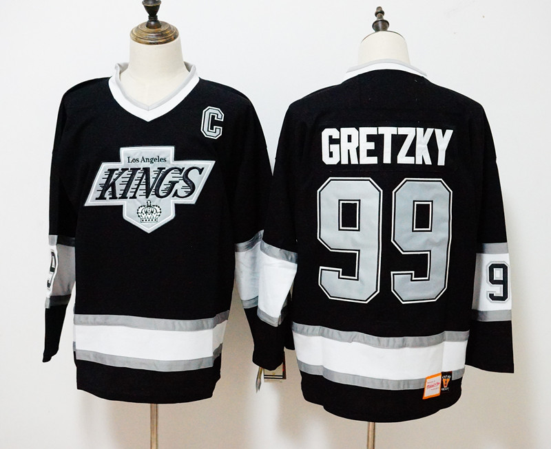 Los Angeles Kings #99 Wayne Gretzky Black Throwback CCM Stitched Jersey