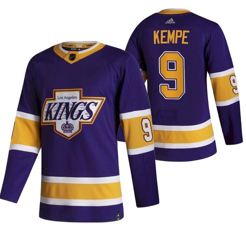 Los Angeles Kings #9 Adrian Kempe Purple 2020-21 Reverse Retro Stitched Jersey