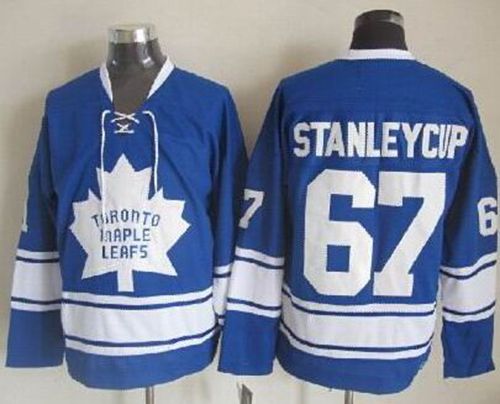 Maple Leafs #67 Stanley Cup Blue CCM Throwback Stitched Jersey