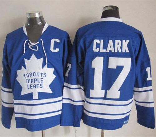 Maple Leafs #17 Wendel Clark Blue CCM Throwback Third Stitched Jersey