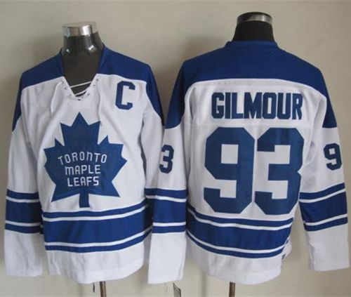 Maple Leafs #93 Doug Gilmour White CCM Throwback Third Stitched Jersey