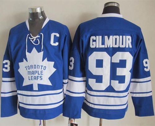 Maple Leafs #93 Doug Gilmour Blue CCM Throwback Third Stitched Jersey