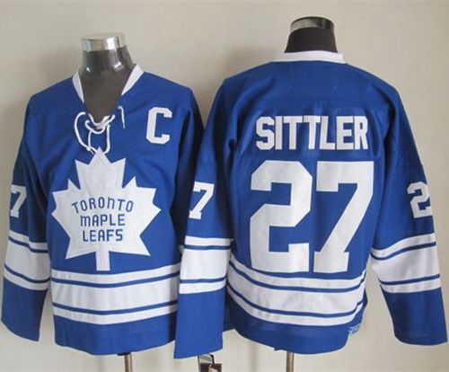 Maple Leafs #27 Darryl Sittler Blue CCM Throwback Third Stitched Jersey