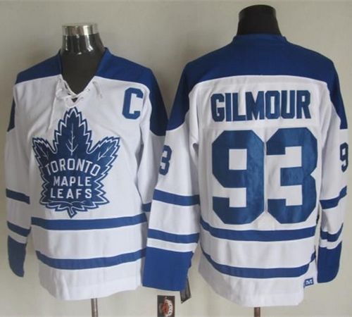 Maple Leafs #93 Doug Gilmour White CCM Throwback Winter Classic Stitched Jersey