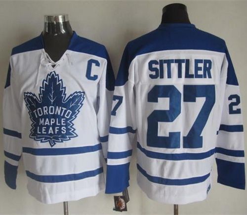 Maple Leafs #27 Darryl Sittler White CCM Throwback Winter Classic Stitched Jersey