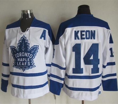 Maple Leafs #14 Dave Keon White CCM Throwback Winter Classic Stitched Jersey