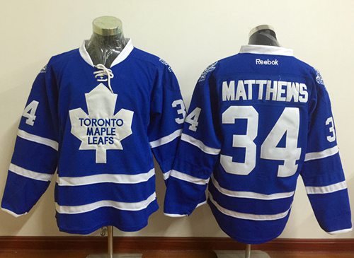 Maple Leafs #34 Auston Matthews Blue Home Stitched Jersey