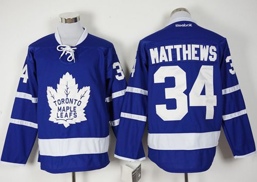 Maple Leafs #34 Auston Matthews Blue New Stitched Jersey