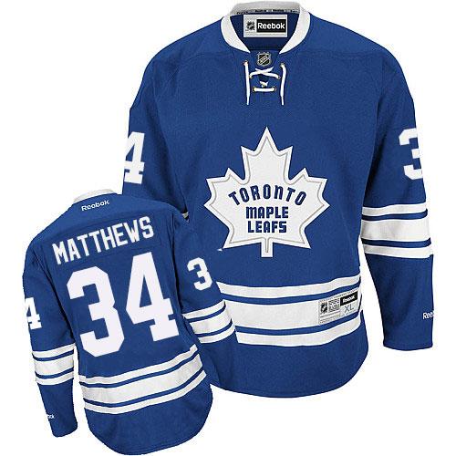 Maple Leafs #34 Auston Matthews Blue Alternate Stitched Jersey