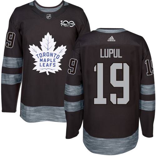 Maple Leafs #19 Joffrey Lupul Black 1917-2017 100th Anniversary Stitched Jersey