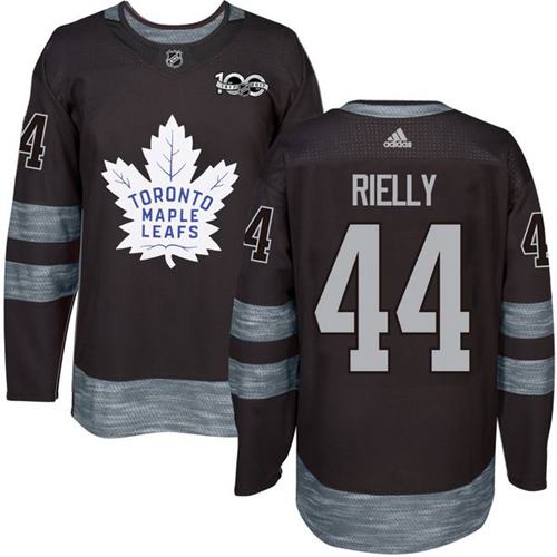 Maple Leafs #44 Morgan Rielly Black 1917-2017 100th Anniversary Stitched Jersey