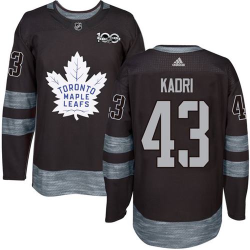 Maple Leafs #43 Nazem Kadri Black 1917-2017 100th Anniversary Stitched Jersey